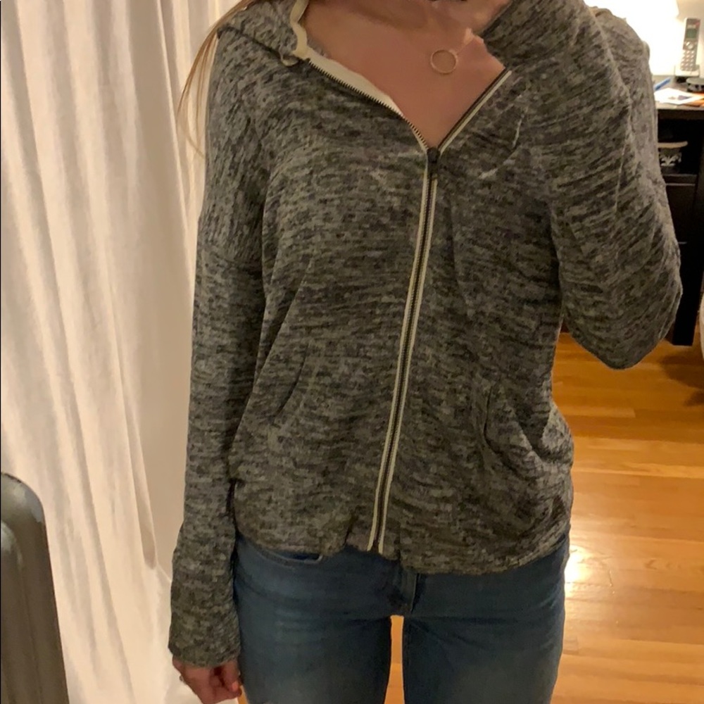 Gray Hollister zip up